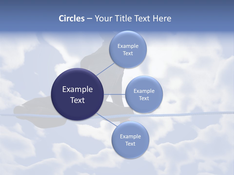 A Man Is Balancing On A Rope With His Hands PowerPoint Template