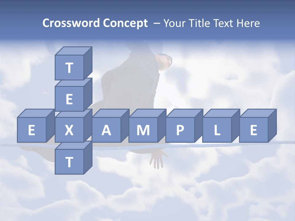 A Man Is Balancing On A Rope With His Hands PowerPoint Template