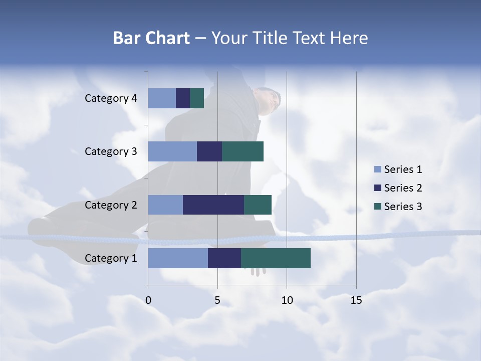 A Man Is Balancing On A Rope With His Hands PowerPoint Template