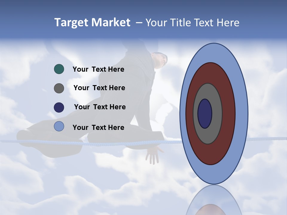 A Man Is Balancing On A Rope With His Hands PowerPoint Template