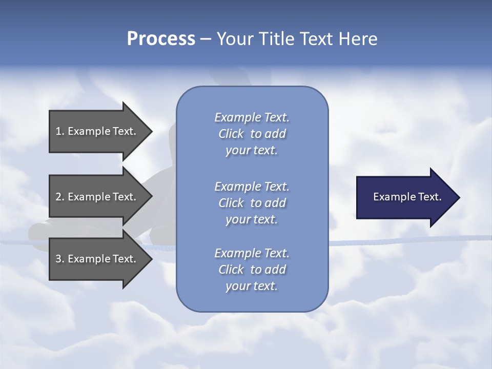 A Man Is Balancing On A Rope With His Hands PowerPoint Template
