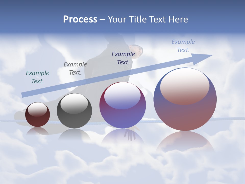 A Man Is Balancing On A Rope With His Hands PowerPoint Template