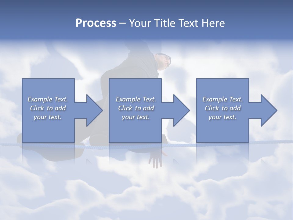 A Man Is Balancing On A Rope With His Hands PowerPoint Template