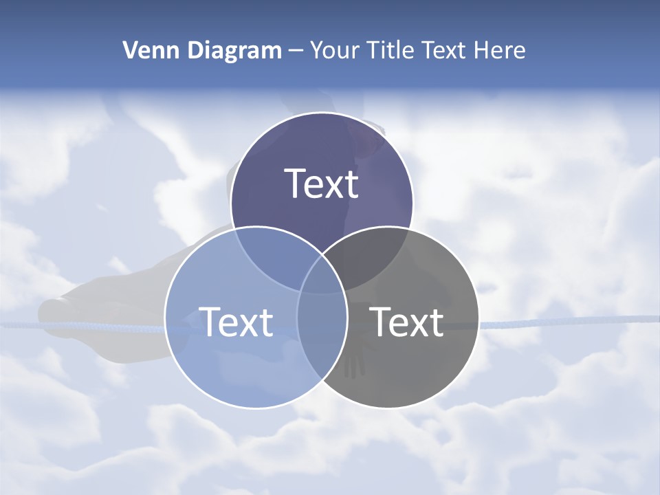 A Man Is Balancing On A Rope With His Hands PowerPoint Template