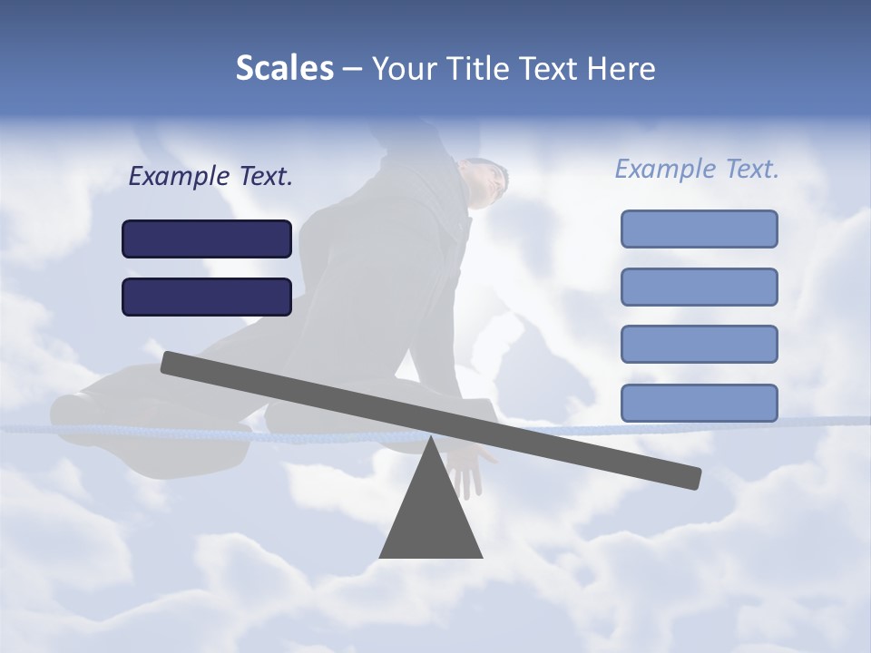 A Man Is Balancing On A Rope With His Hands PowerPoint Template