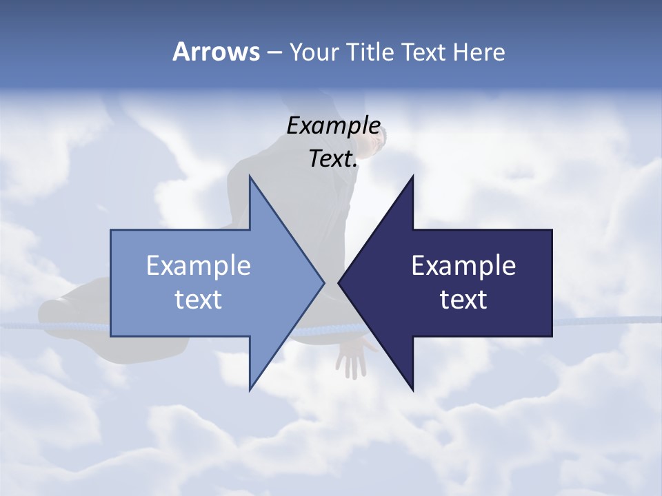 A Man Is Balancing On A Rope With His Hands PowerPoint Template