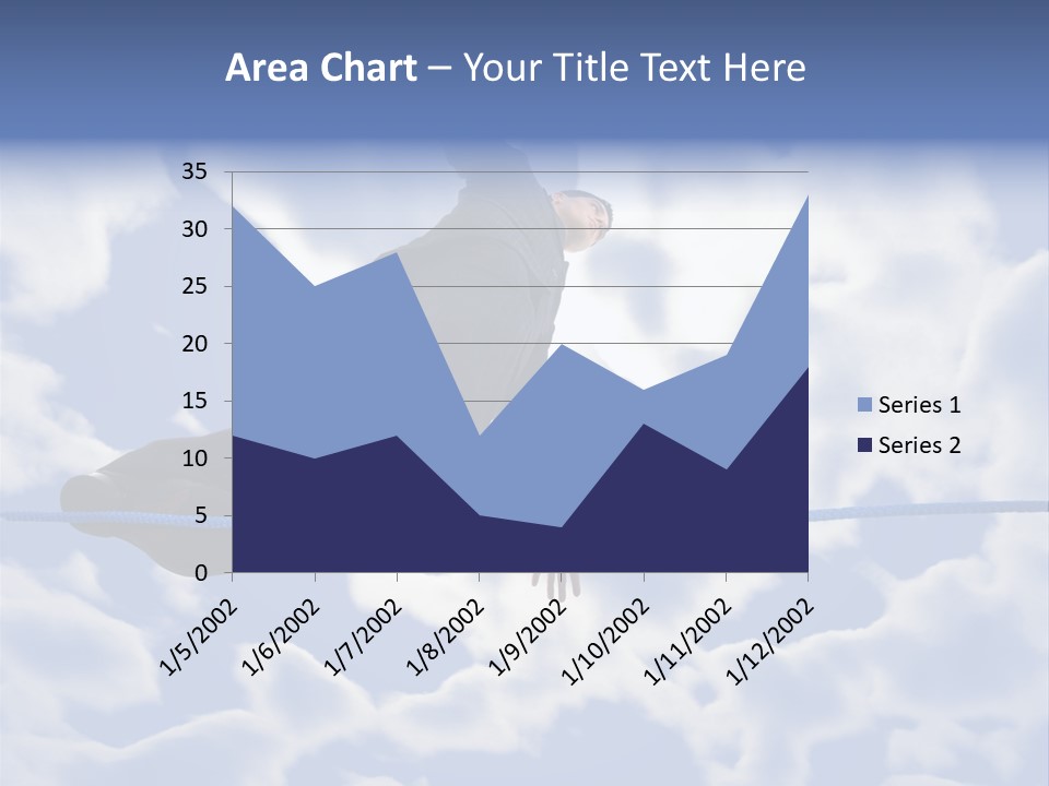 A Man Is Balancing On A Rope With His Hands PowerPoint Template