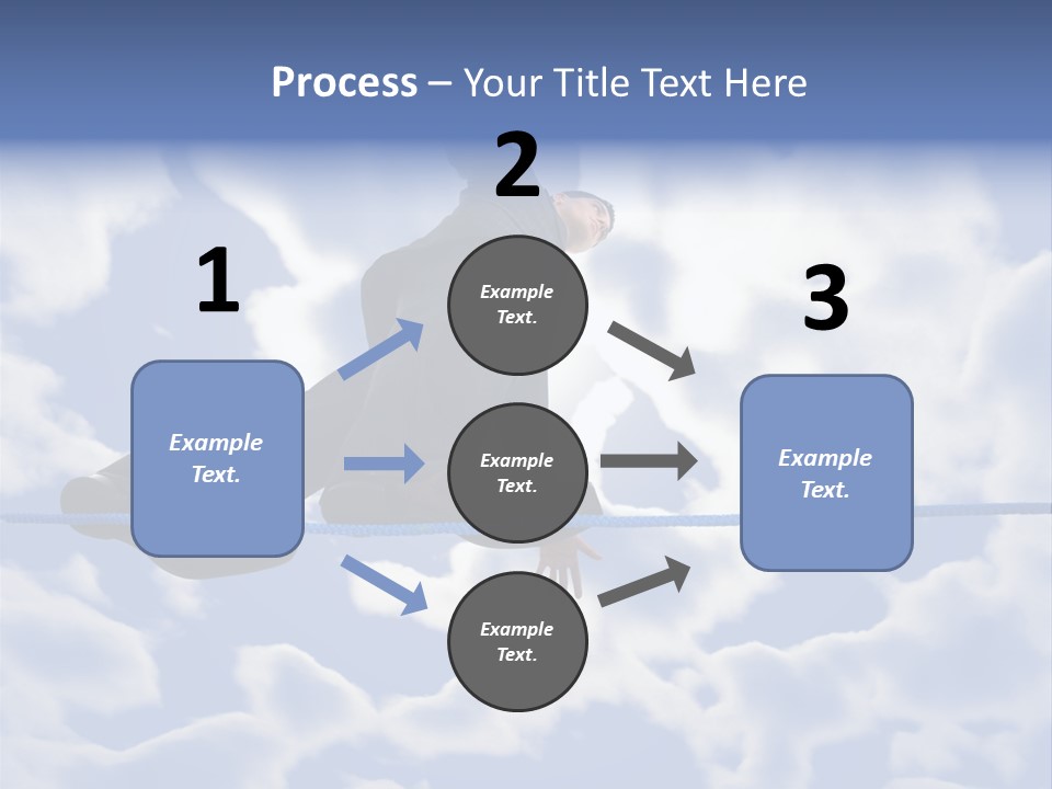 A Man Is Balancing On A Rope With His Hands PowerPoint Template