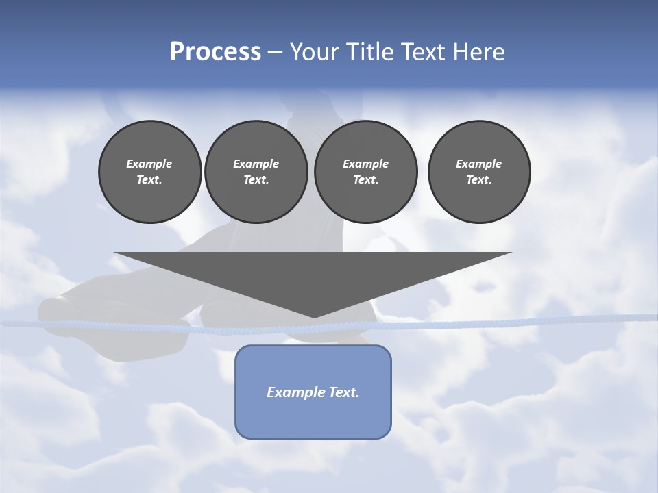A Man Is Balancing On A Rope With His Hands PowerPoint Template
