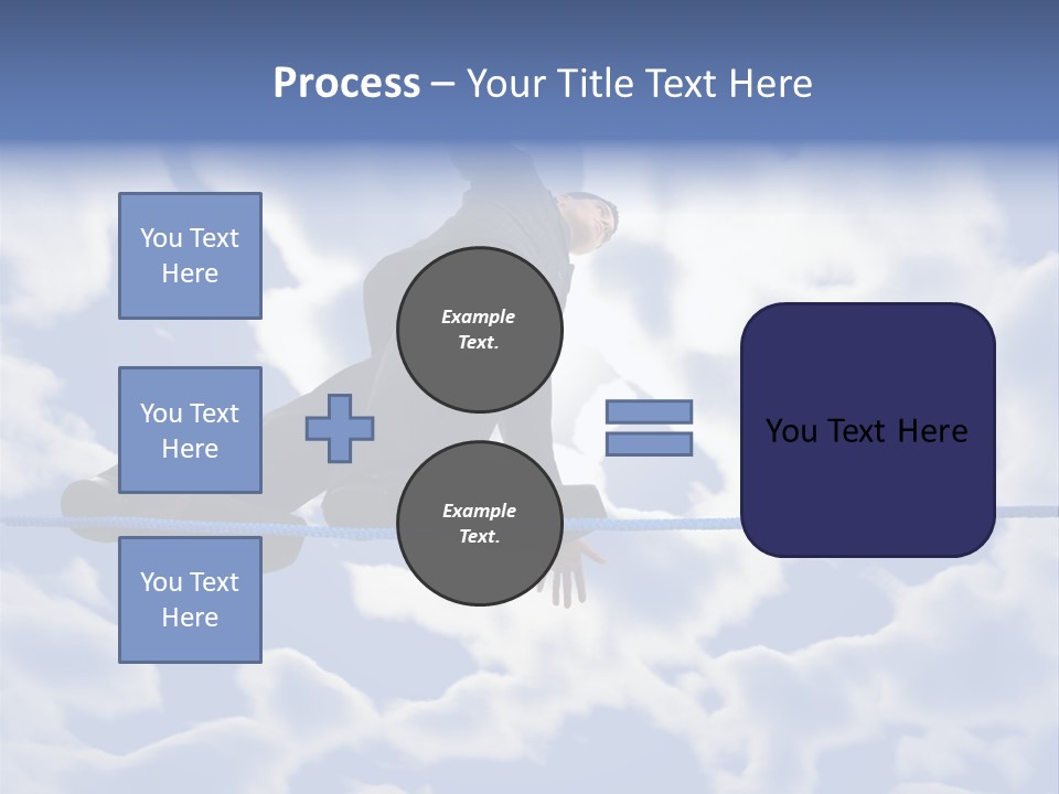 A Man Is Balancing On A Rope With His Hands PowerPoint Template