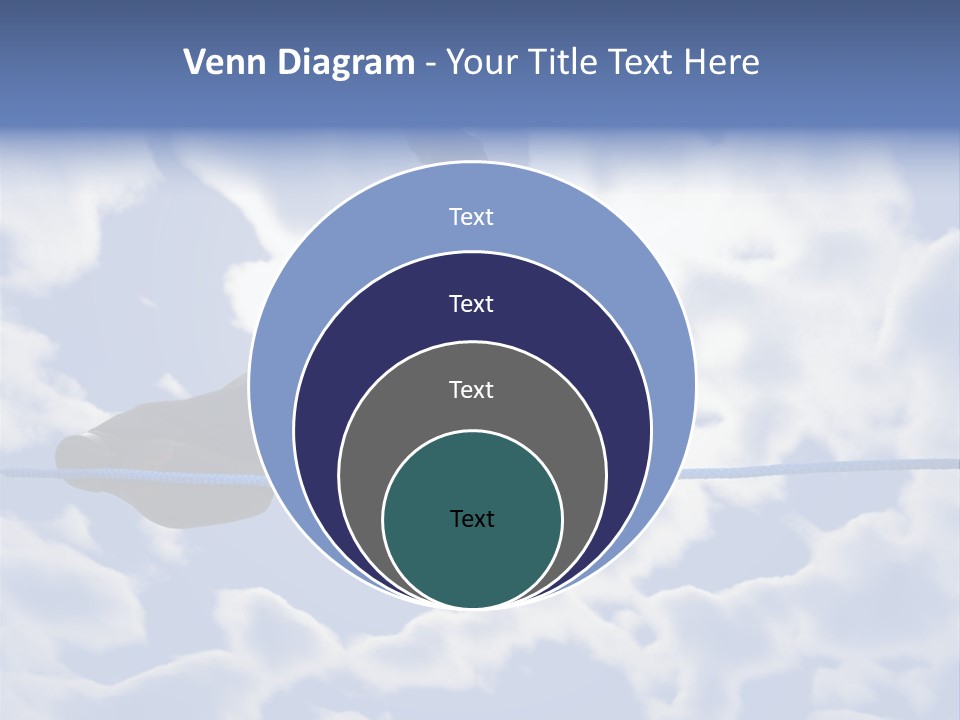 A Man Is Balancing On A Rope With His Hands PowerPoint Template