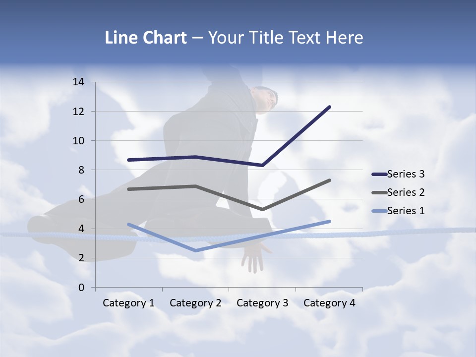 A Man Is Balancing On A Rope With His Hands PowerPoint Template