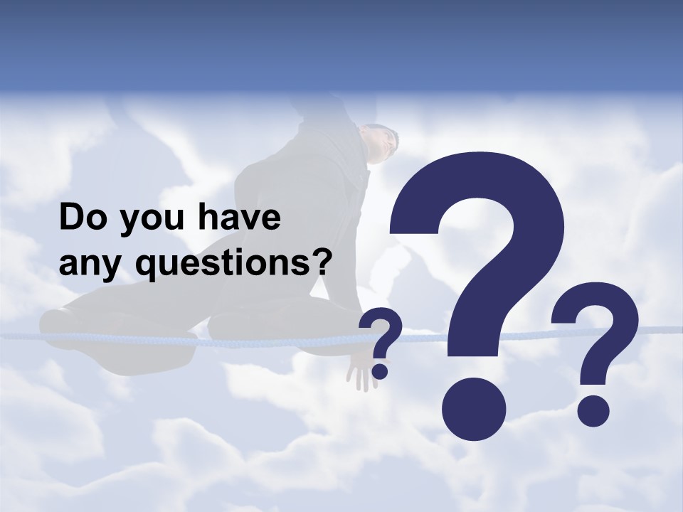 A Man Is Balancing On A Rope With His Hands PowerPoint Template