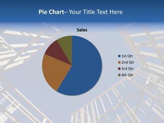 New Residential Construction Home Framing Against A Deep Blue Sky. PowerPoint Template