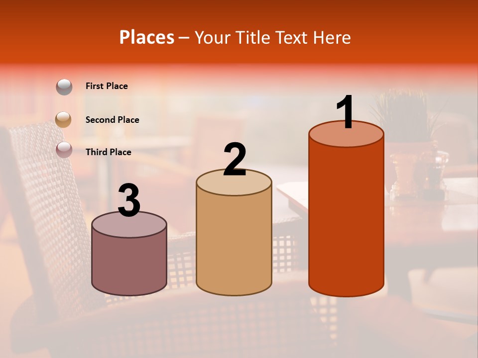 A Table With A Potted Plant On Top Of It PowerPoint Template