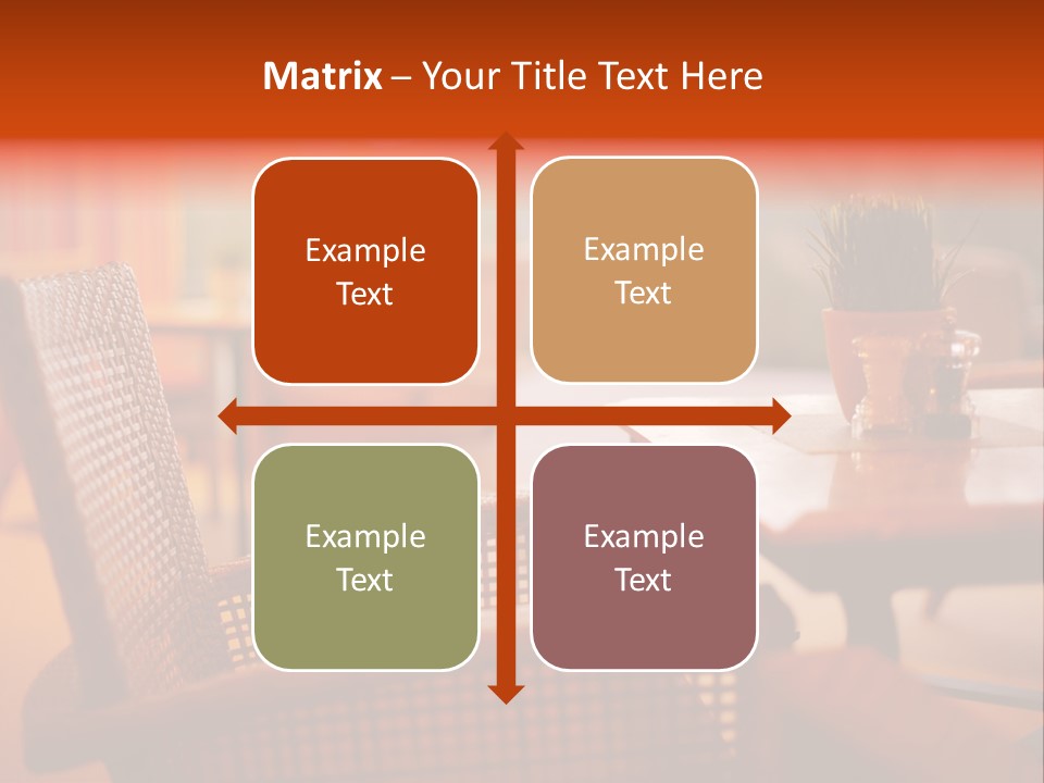 A Table With A Potted Plant On Top Of It PowerPoint Template