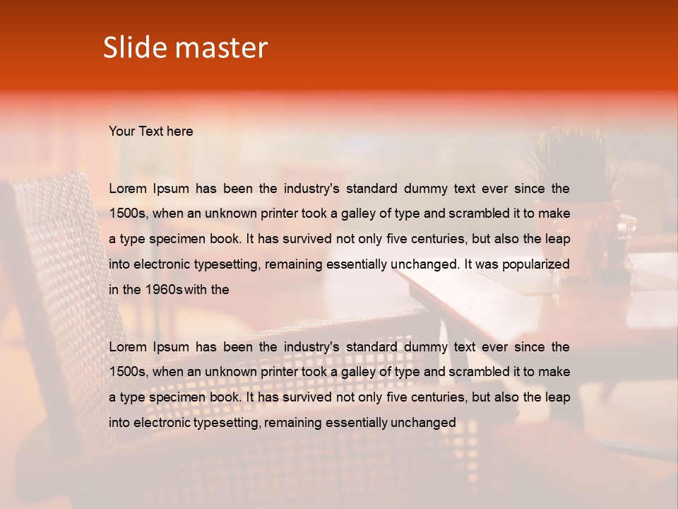 A Table With A Potted Plant On Top Of It PowerPoint Template