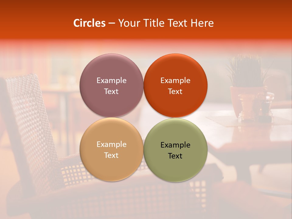 A Table With A Potted Plant On Top Of It PowerPoint Template