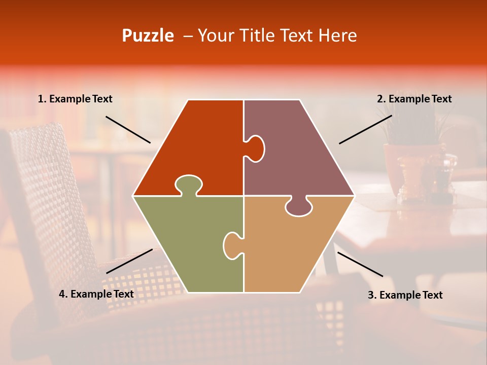 A Table With A Potted Plant On Top Of It PowerPoint Template