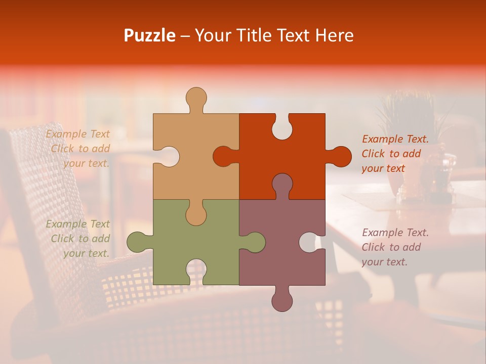 A Table With A Potted Plant On Top Of It PowerPoint Template