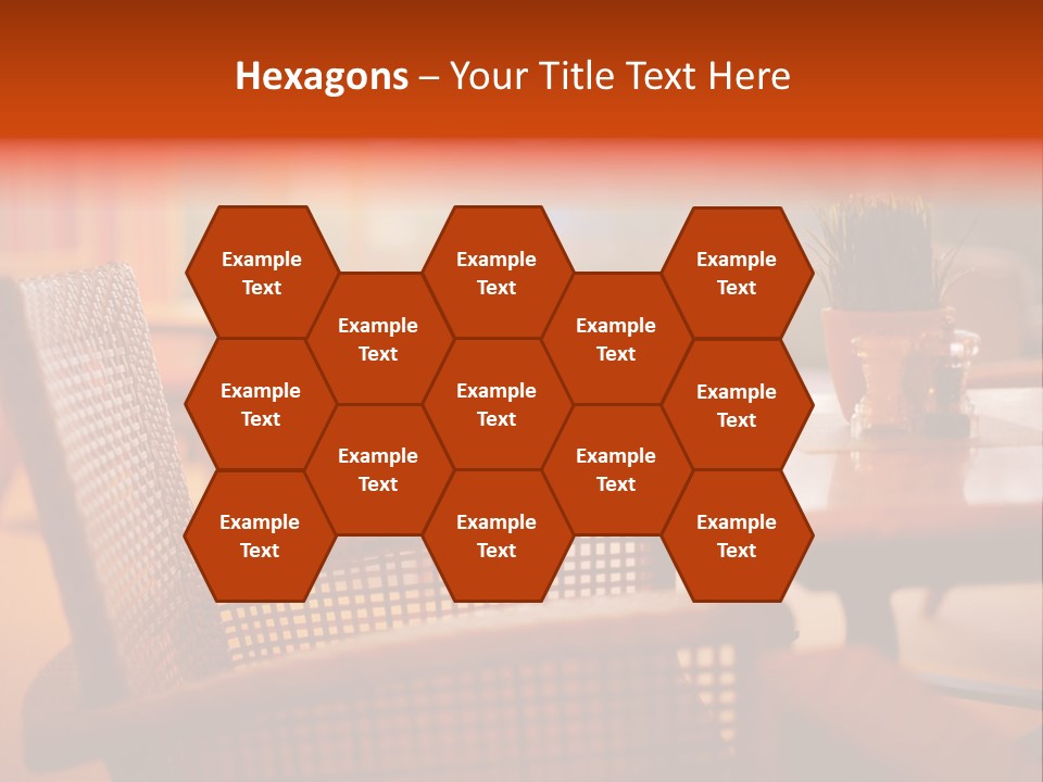 A Table With A Potted Plant On Top Of It PowerPoint Template