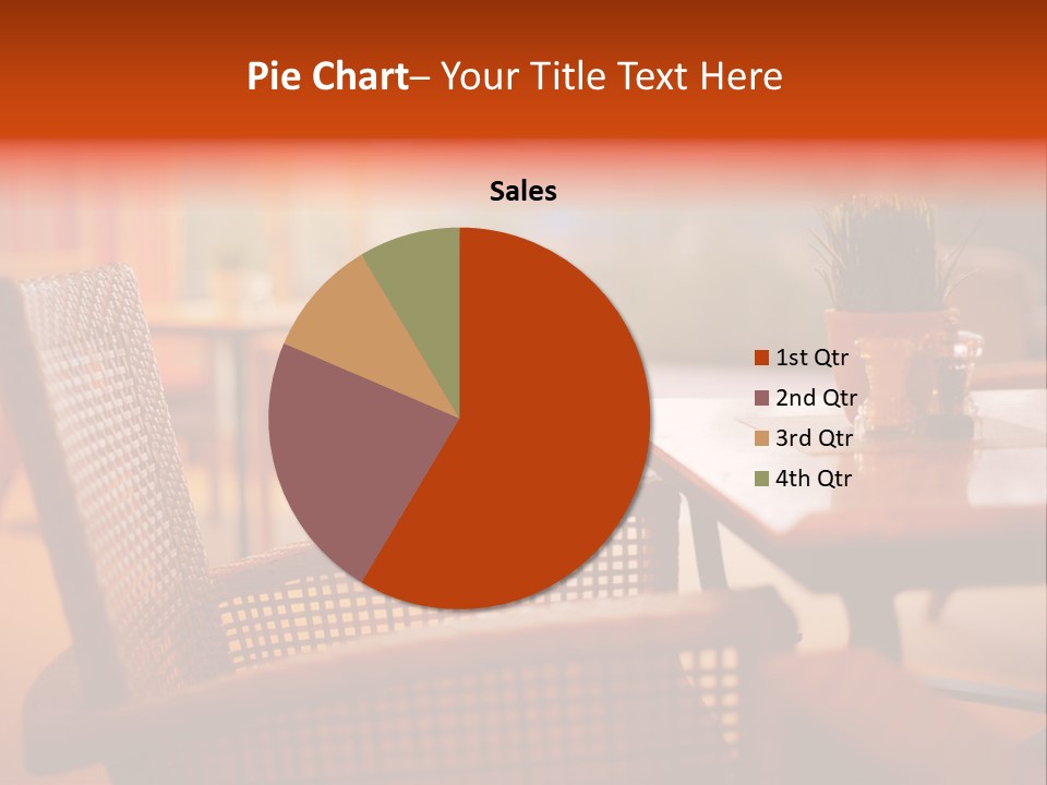 A Table With A Potted Plant On Top Of It PowerPoint Template