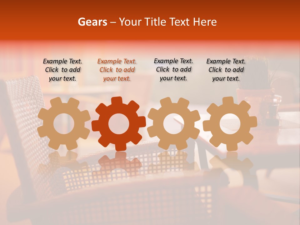 A Table With A Potted Plant On Top Of It PowerPoint Template