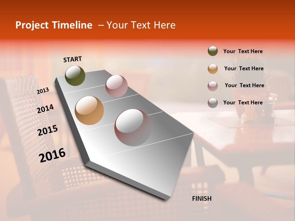 A Table With A Potted Plant On Top Of It PowerPoint Template