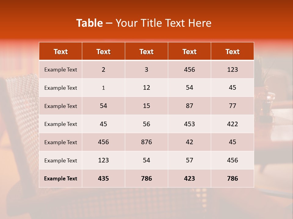 A Table With A Potted Plant On Top Of It PowerPoint Template