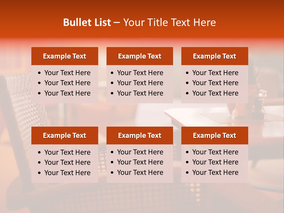 A Table With A Potted Plant On Top Of It PowerPoint Template