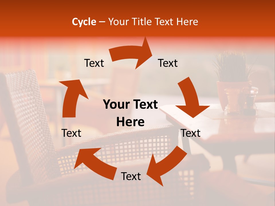 A Table With A Potted Plant On Top Of It PowerPoint Template