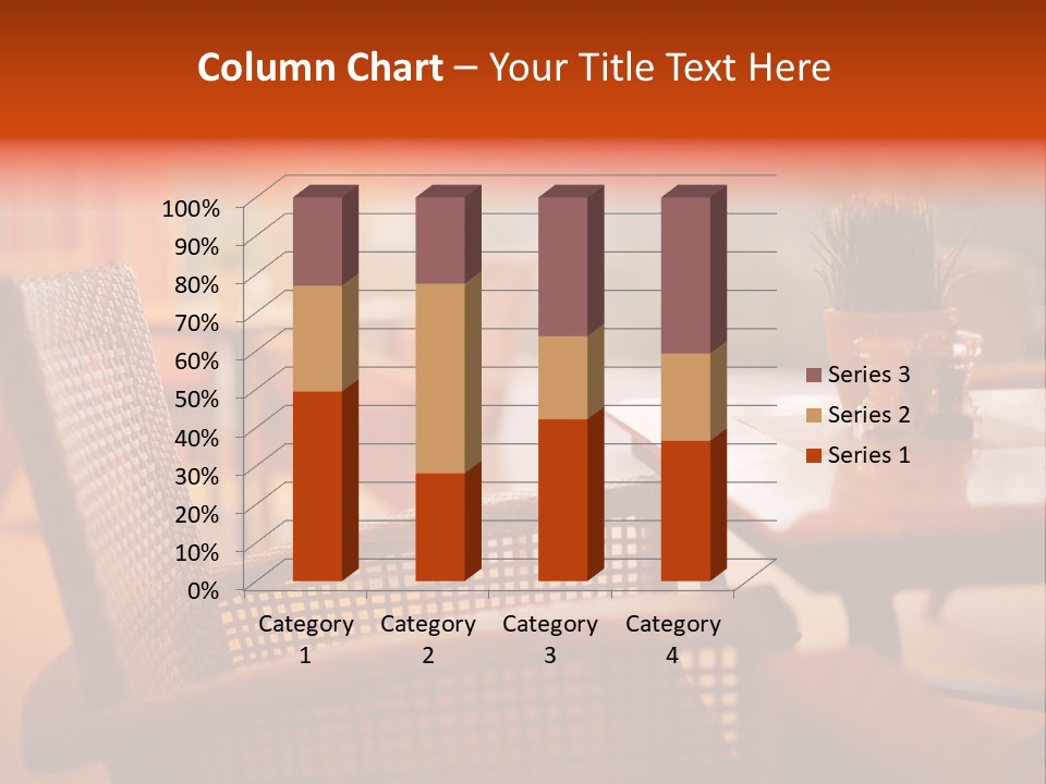A Table With A Potted Plant On Top Of It PowerPoint Template