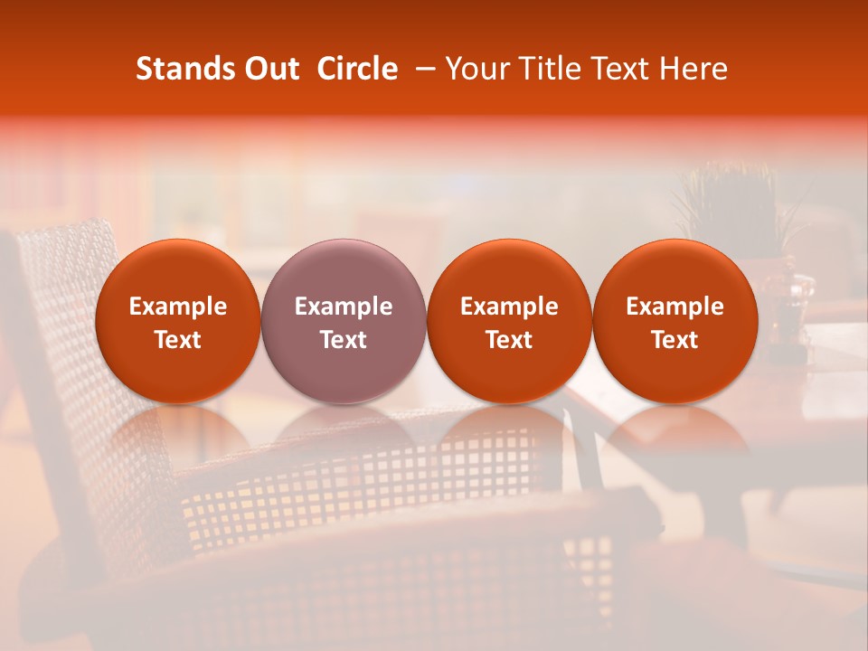 A Table With A Potted Plant On Top Of It PowerPoint Template