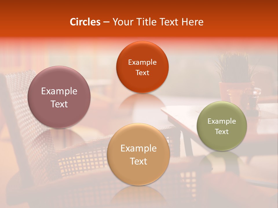 A Table With A Potted Plant On Top Of It PowerPoint Template