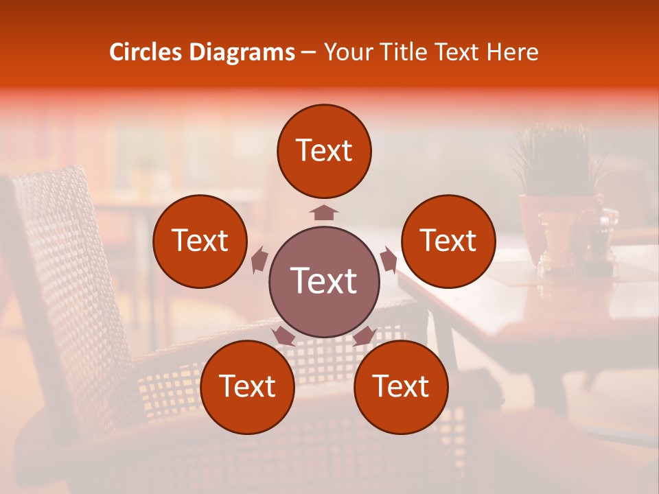 A Table With A Potted Plant On Top Of It PowerPoint Template