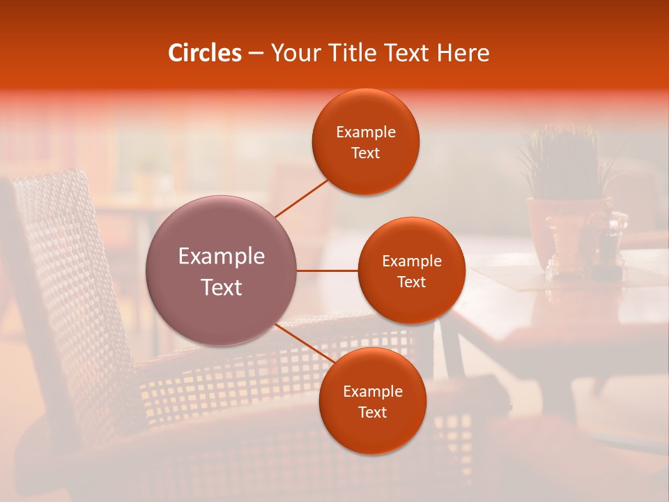 A Table With A Potted Plant On Top Of It PowerPoint Template