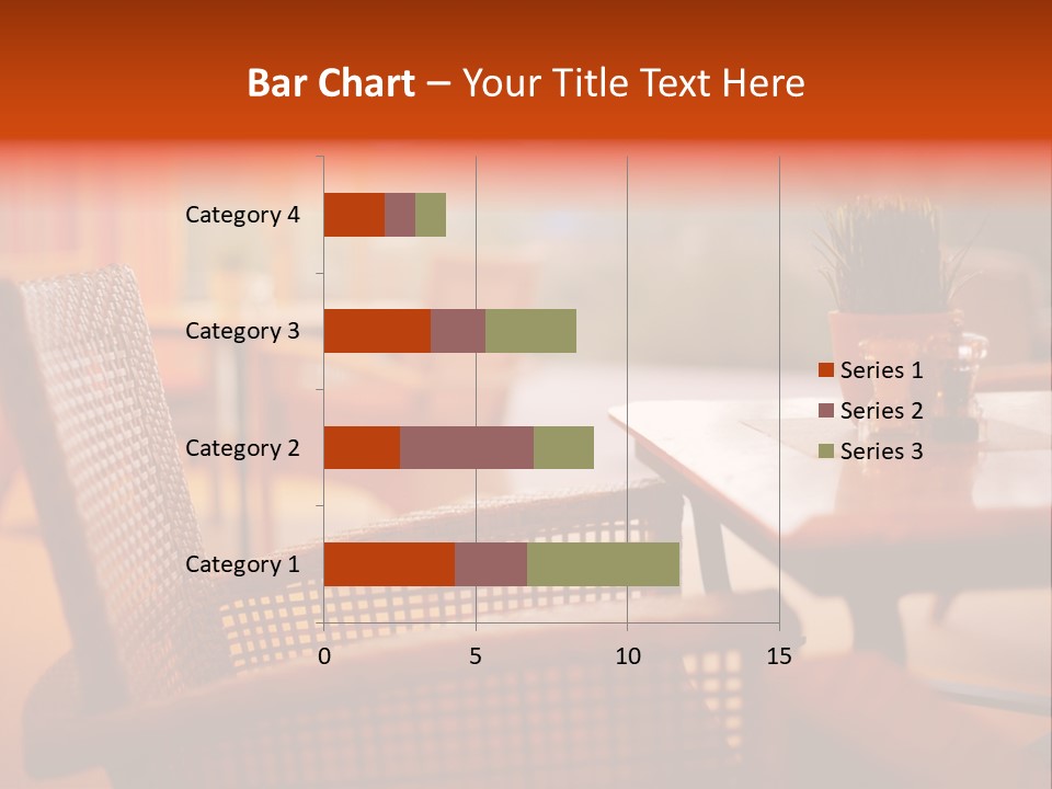 A Table With A Potted Plant On Top Of It PowerPoint Template
