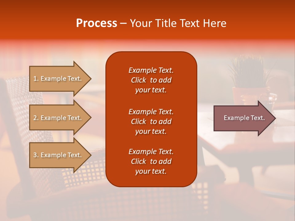 A Table With A Potted Plant On Top Of It PowerPoint Template