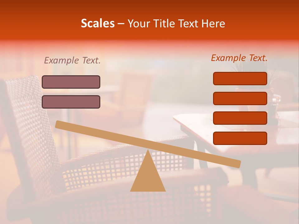 A Table With A Potted Plant On Top Of It PowerPoint Template