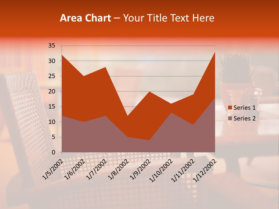 A Table With A Potted Plant On Top Of It PowerPoint Template