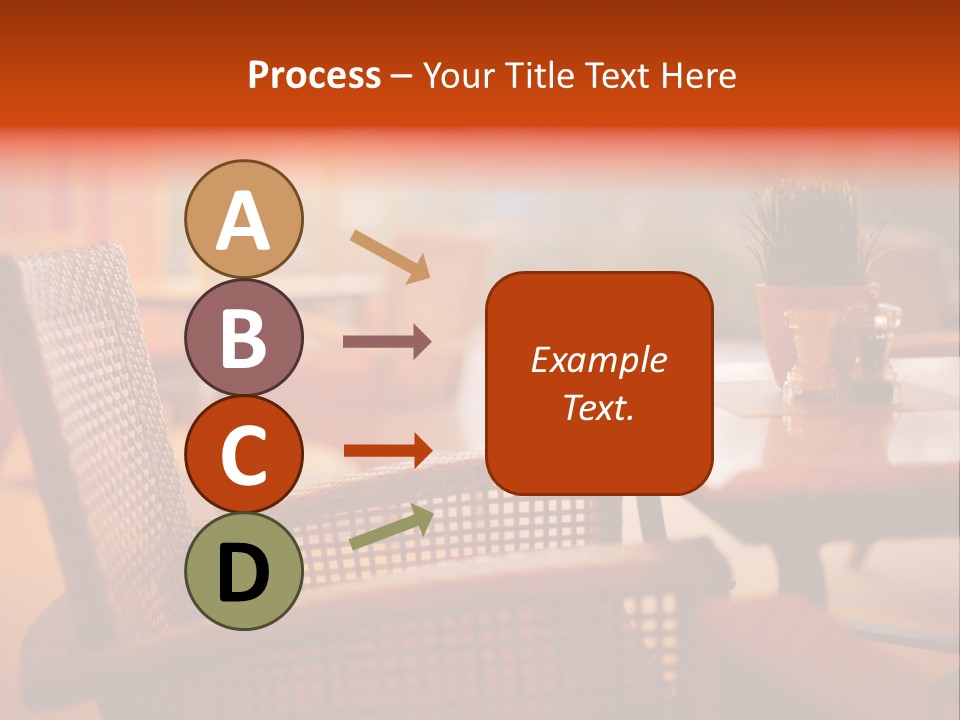 A Table With A Potted Plant On Top Of It PowerPoint Template