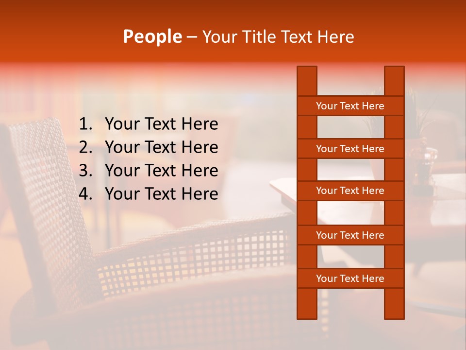 A Table With A Potted Plant On Top Of It PowerPoint Template