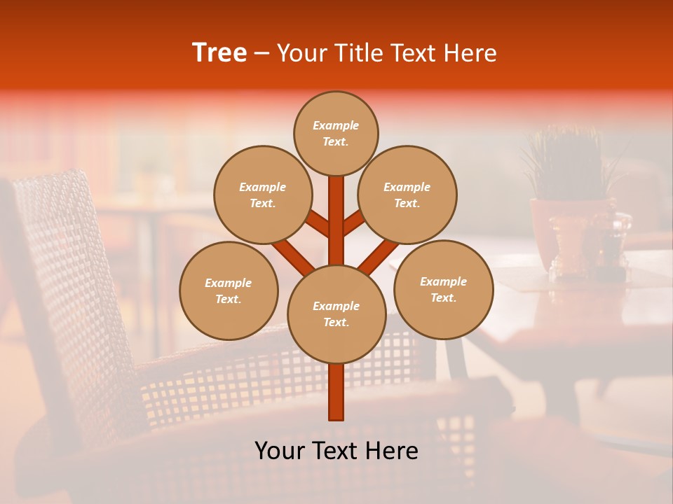 A Table With A Potted Plant On Top Of It PowerPoint Template
