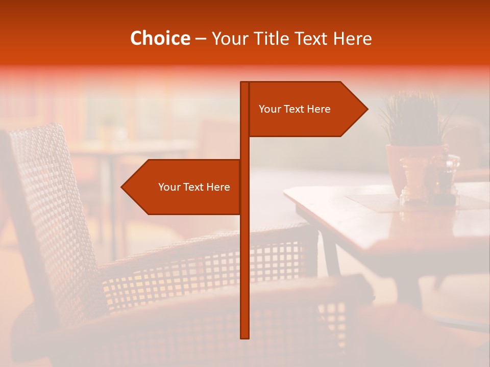 A Table With A Potted Plant On Top Of It PowerPoint Template