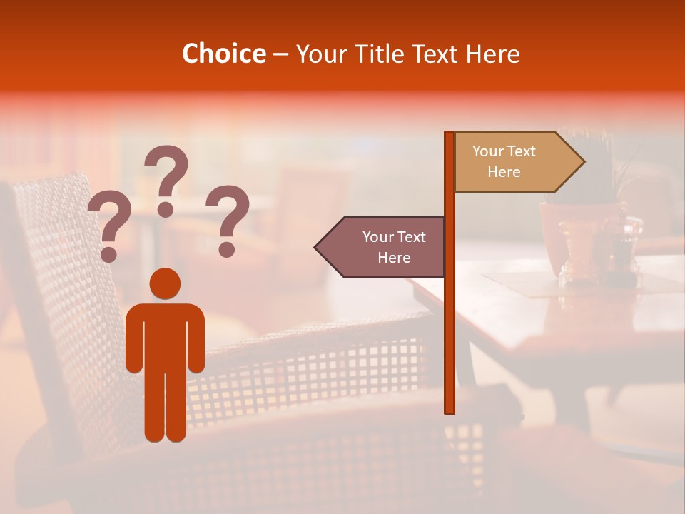 A Table With A Potted Plant On Top Of It PowerPoint Template