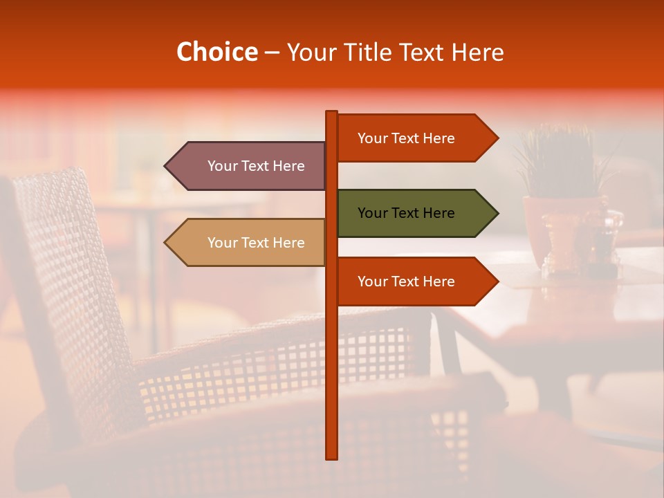 A Table With A Potted Plant On Top Of It PowerPoint Template