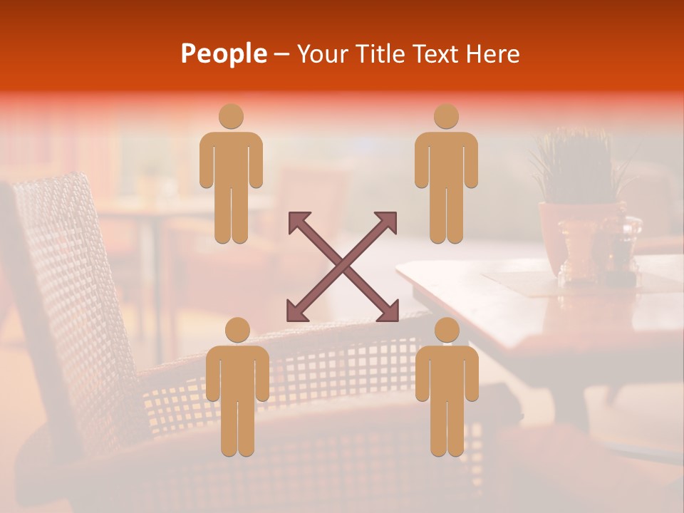 A Table With A Potted Plant On Top Of It PowerPoint Template