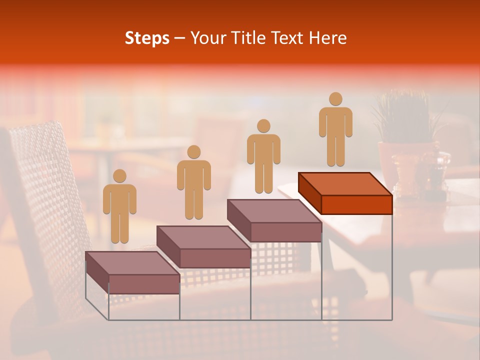 A Table With A Potted Plant On Top Of It PowerPoint Template