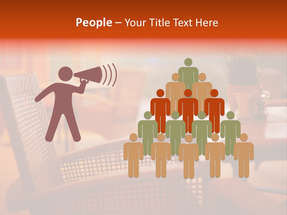 A Table With A Potted Plant On Top Of It PowerPoint Template