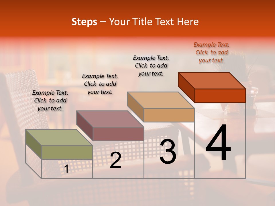 A Table With A Potted Plant On Top Of It PowerPoint Template